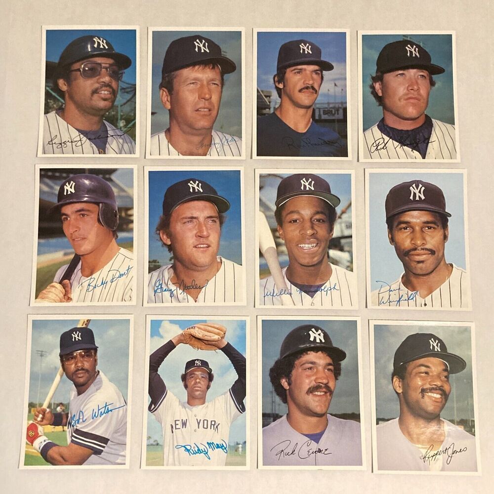 12 NY Yankees '81 TOPPS Tall Photo Baseball Cards- Jackson, Nettles, Gossage+++